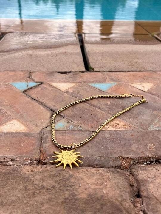 Eluna Necklace Made of Gold Plated Steel
