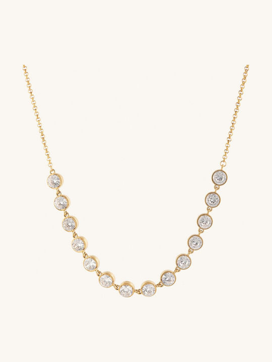 Eluna Necklace Made of Gold Plated Steel