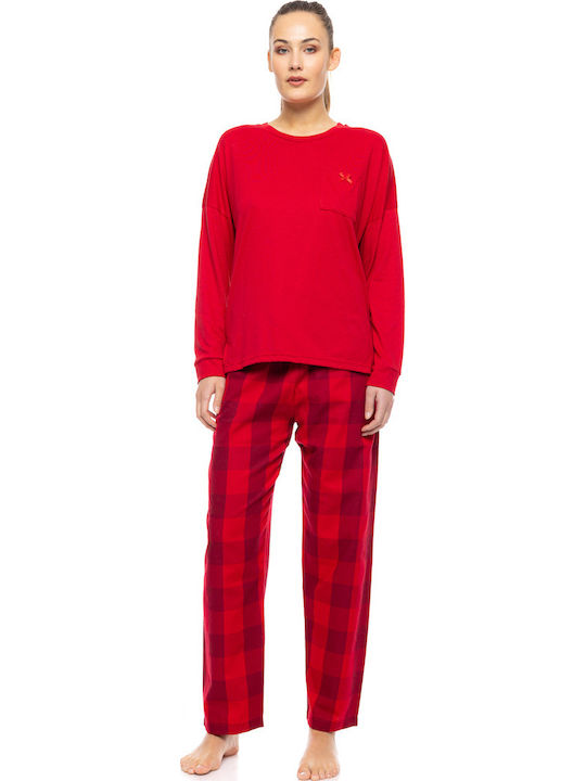 Pink Label Winter Women's Pyjama Set Raspberry Pink Label Winter Women's Pyjama Set Raspberry