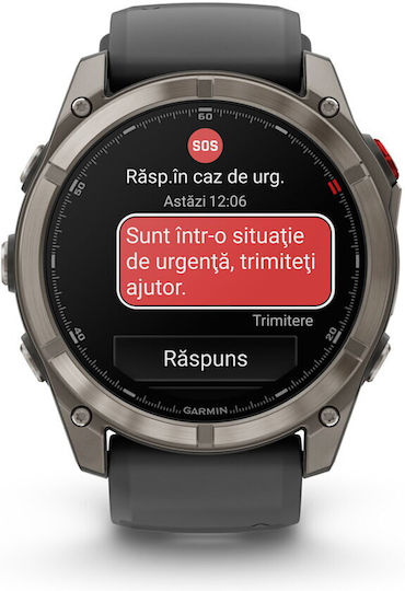Garmin Fenix 8 Pro Титан 51мм Смартчасовник с eSIM и Пулсомер (Graphite/Black Silicone)