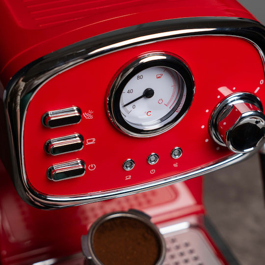 Morris Automatic Espresso Machine 1100W Pressure 20bar Red R20808EMR