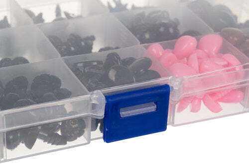 Spielzeugaugen Set Zola 575 Stück Größen 6-14 Mm 8 Verschiedene Designs Aufbewahrungsbox