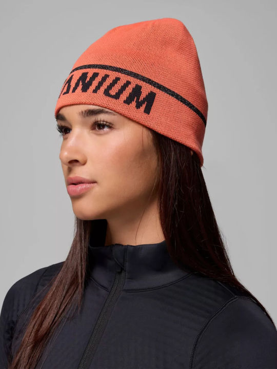 Beanie Unisex Beanie Knitted in Orange color