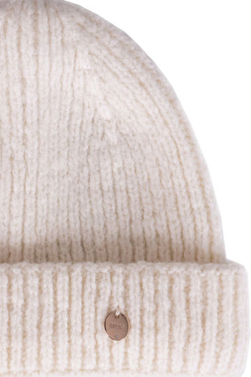 Beanie Frauen Beanie Gestrickt in Beige Farbe