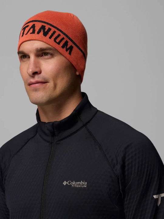 Beanie Unisex Beanie Knitted in Orange color