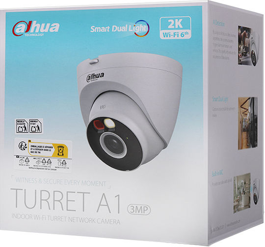 Dahua T3A-IL IP Κάμερα Παρακολούθησης Wi-Fi Full HD+ 3MP Αδιάβροχη με Μικρόφωνο