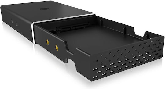 Icy Box Festplattengehäuse für 2 Festplatten 2.5" SATA III mit Type-C Konnektivität