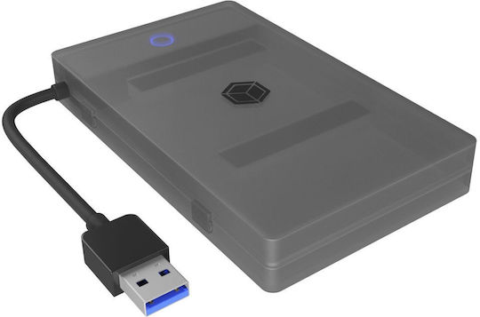 Icy Box Твърд диск кутия 2.5" SATA III с връзка USB 3.2 в Сив цвят 60979