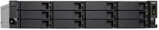 QNap TL-R1200C-RP Твърд диск кутия за 12 твърди дискове 2.5" / 3.5" SATA III в Черен цвят
