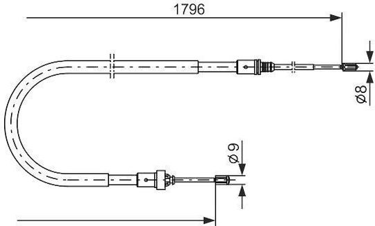Cable Parking Brake Bosch 1 987 477 235