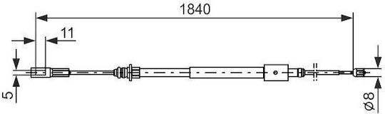 Cable Parking Brake Bosch 1 987 477 712