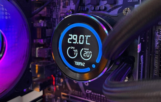 Darkflash DN-D240 Water Cooling AIO CPU With 2 120mm Fans White