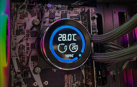 Darkflash DN-D240 Water Cooling AIO CPU With 2 120mm Fans White