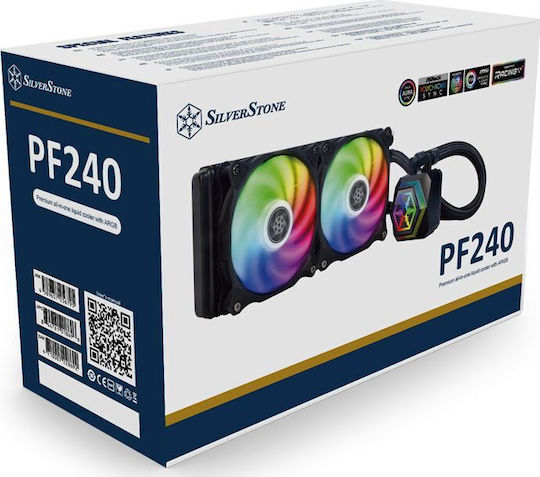Silverstone PF240-ARGB-V2 v2 Υδρόψυξη AIO CPU με 2 Ανεμιστήρες 120mm