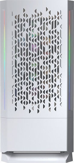Cougar MX430 Air RGB Gaming Midi Tower Κουτί Υπολογιστή με Πλαϊνό Παράθυρο Λευκό