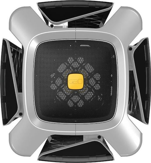 Geometric Future M2 The ARK TG Mini Gaming Mini-Turm Computergehäuse mit Seitenfenster Schwarz