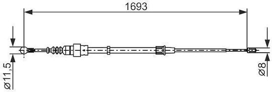 Cable Parking Brake Bosch 1 987 477 698