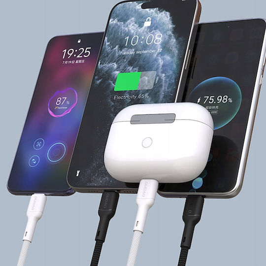 Dudao USB-C to Lightning Cable 30W Λευκό 1m