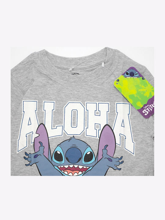 Kids' Shirt Long Sleeve Grey Lilo Stitch