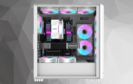Darkflash Z4 Pro Mist Ψύκτρα Επεξεργαστή για Socket AM4/AM5/1200/115x/1700 με RGB Φωτισμό Λευκή