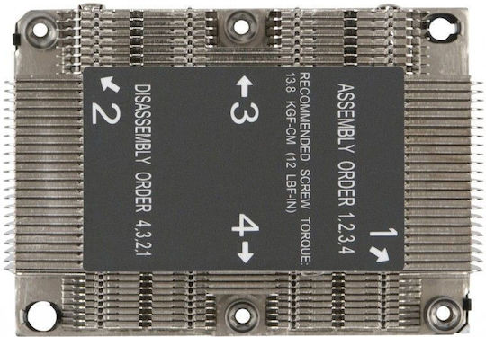 Supermicro SNK-P0068PSC Παθητική Ψύκτρα Επεξεργαστή για Socket 3647 Ασημί