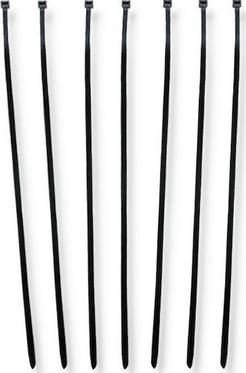 Qoltec Δεματικά Καλωδίων Πλαστικά 400mmx7.2mm σε Μαύρο χρώμα (50τμχ) (52222)