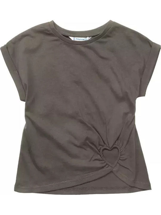 Kids Short-Sleeved Gray Blouse