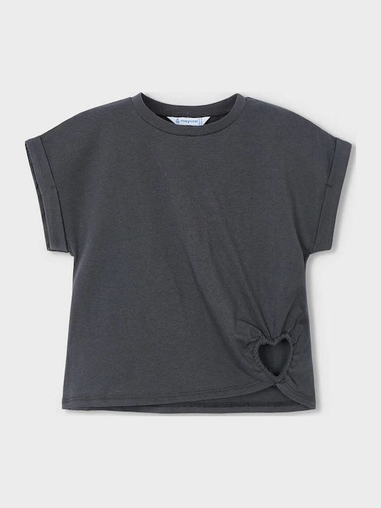Kids Short-Sleeved Gray Blouse