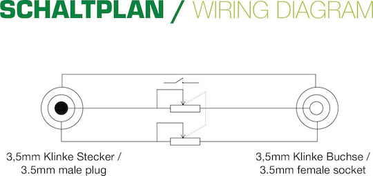 InLine 3.5mm Jack Cable Male - 3.5mm Female Black 0.25m with Gold Plated Terminals