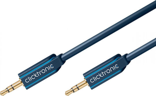 Clicktronic Кабел За Звук 3,5 мм Мъжки - 3,5 мм Мъжки Син 10м 70482