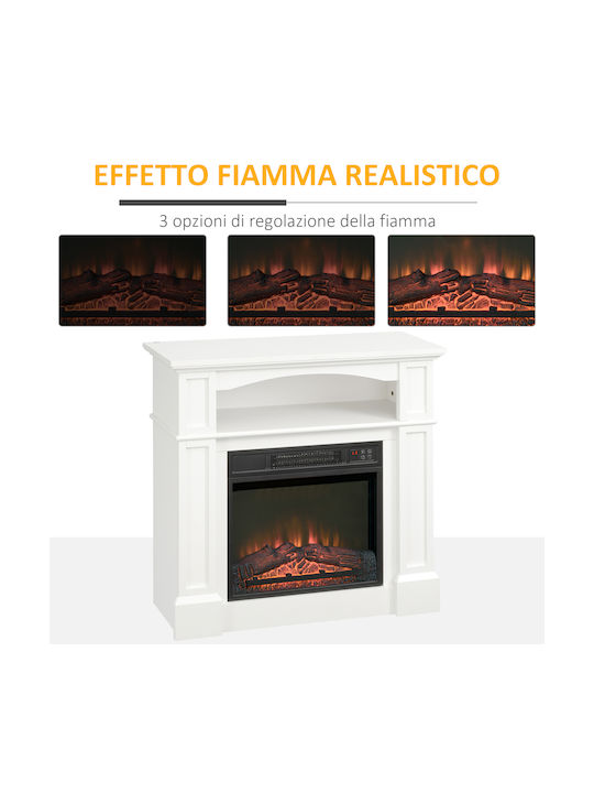 HomCom Регулируема Под Електрическа печка 1800W Бял
