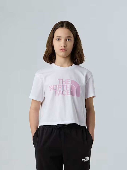 Παιδικό Crop Top Κοντομάνικο Λευκό EASY