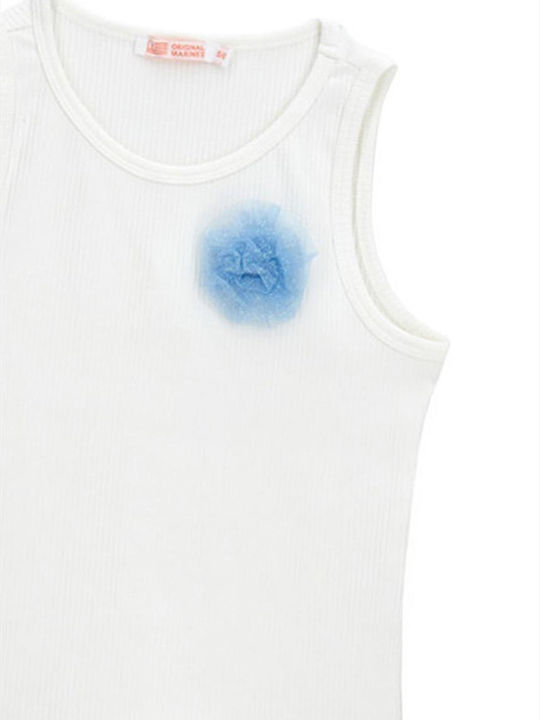 Kids Sleeveless White Blouse