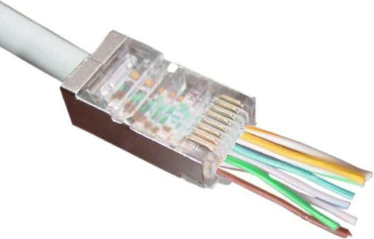 Microconnect Modular RJ45 Cat6a FTP Easy Connector 50 Pieces