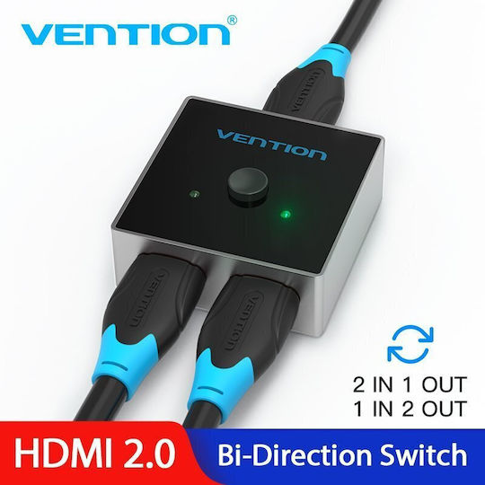 Vention Aflh0 Video Splitter From 1x Hdmi F To 2x Hdmi F 4k 2160p@60fps 3840x2160