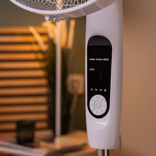 Morris Pedestal Fan 60W 40cm Diameter with Remote Control White