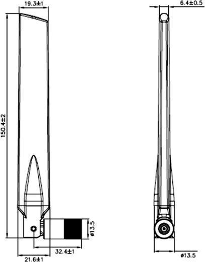 DeLock 88898 Internal Wi-Fi Antenna Omnidirectional 5dBi with RP-SMA Connection