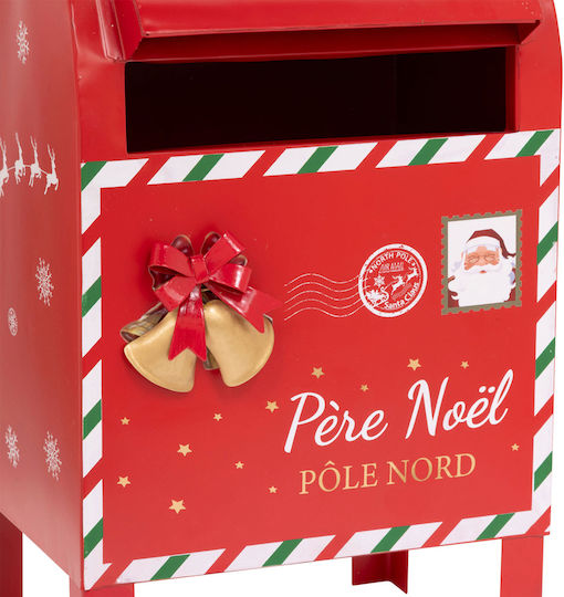 Christmas Metal Figure Mailbox Red Height 36.8cm