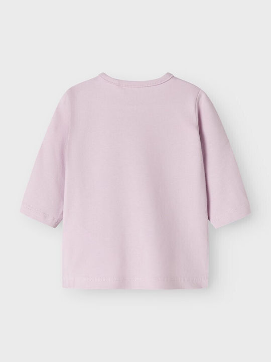 Kids Long-Sleeved Lilac Top Rainbow