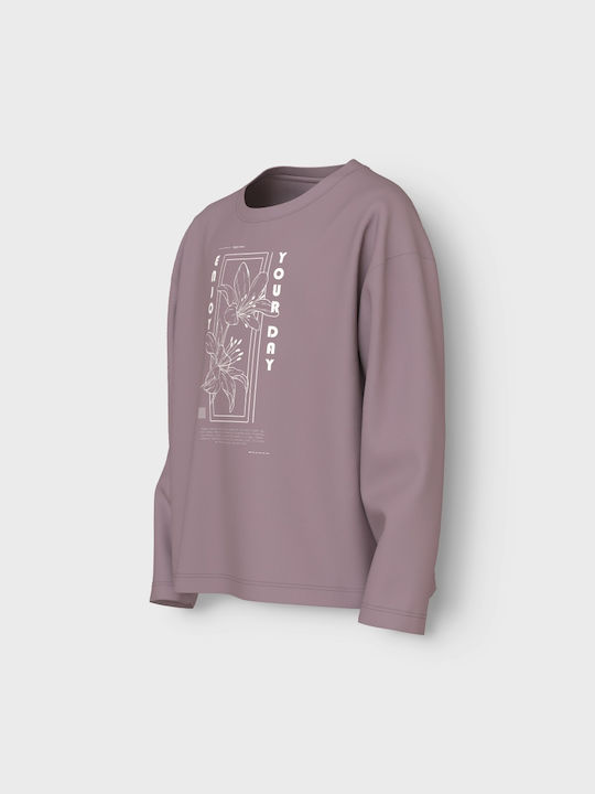 Kids Long-sleeved Lilac Sweater Sweet Love