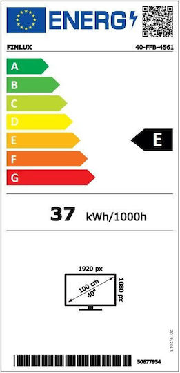 Finlux Τηλεόραση 40" Full HD LED 40FFB4561 (2017)