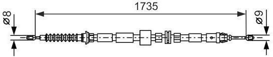 Cable Parking Brake Bosch 1 987 477 734