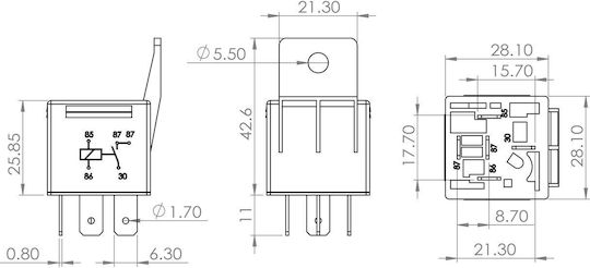 Relay Power Supply Current Bosch 0 986 Ah0 253