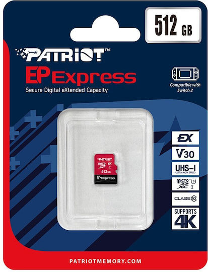 Patriot microSDXC 512GB Clasa 10 U3