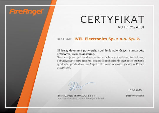 Fireangel Αισθητήρας Φωτιάς HT-630+ZW 1τμχ