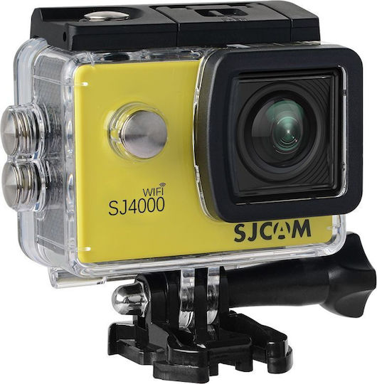 SJCAM SJ4000 Air Action Camera 4K Ultra HD Underwater With Case Standard With 2 Inch Screen And Wi-Fi Yellow