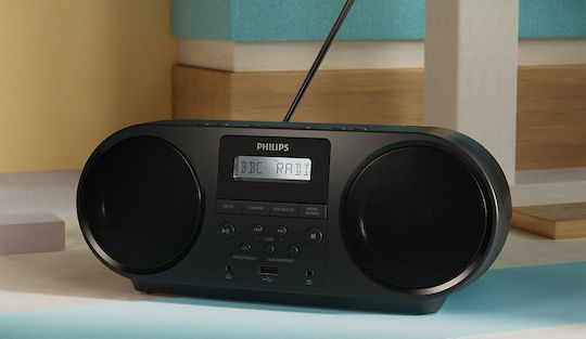 Philips Allinone Tragbares Audiosystem mit Radio Schwarz