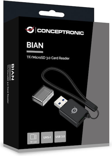 Card Reader Conceptronic Usb-a > Micro Sd Tf 3.0 Black