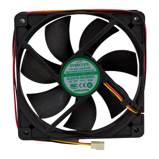 Ventilator 120mm Evercool Ec12025m12sa Sleeve 3 Pin Molex 2000rpm