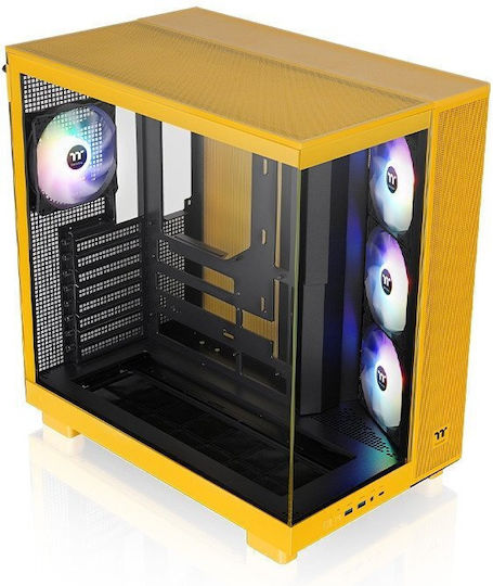 Thermaltake View 380 XL TG ARGB Геймърско бюро Midi Tower Компютърна кутия със страничен прозорец Bumblebee